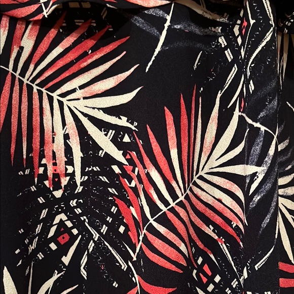 Tropical Palm Leaf Print Dress - Picture 4 of 8